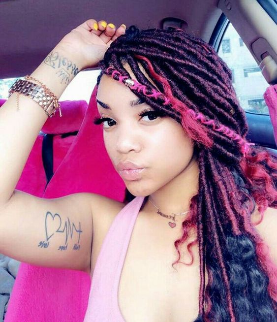 suble pink faux locs
