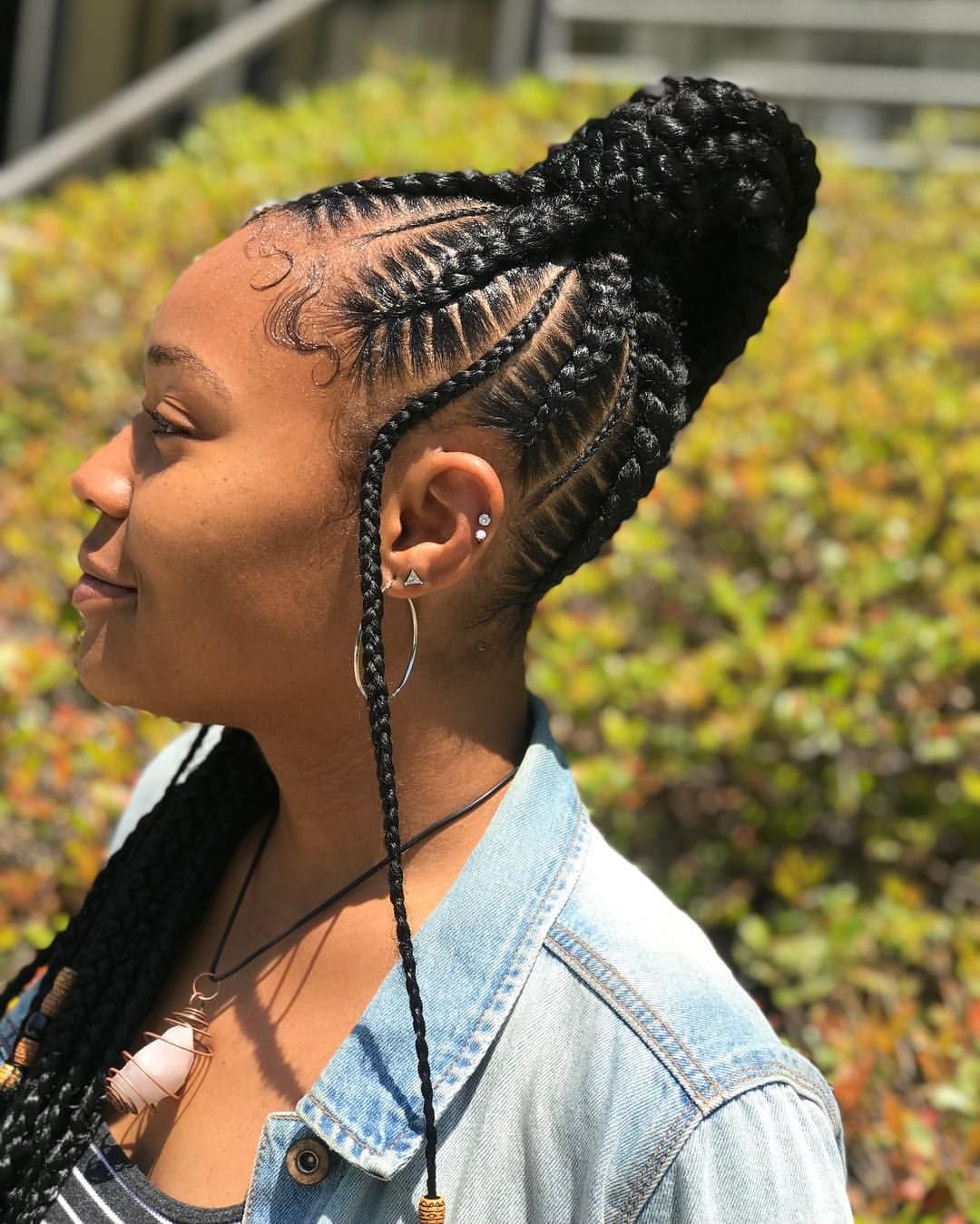 FeedIn Braid Styles For Easy Black Cornrow Hair Looks