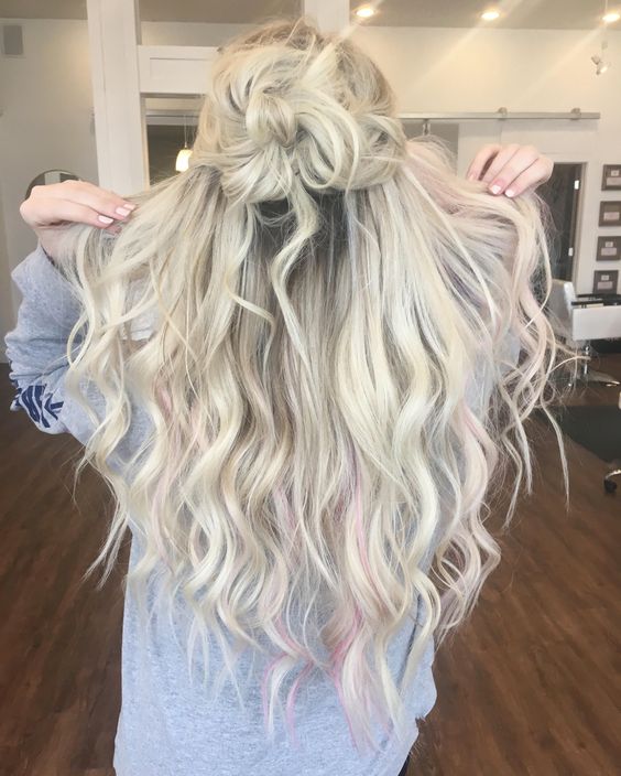 Light Pink Highlights In Blonde Hair Find Your Perfect Hair Style