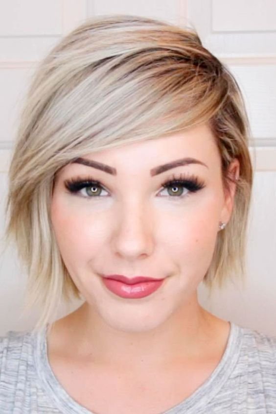 Short Hairstyles For Thin Hair And Chubby Face