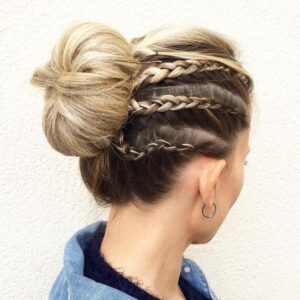 Edgy and Cool Braided Up Do