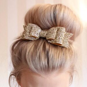Messy Sock Bun with Hair Accessory