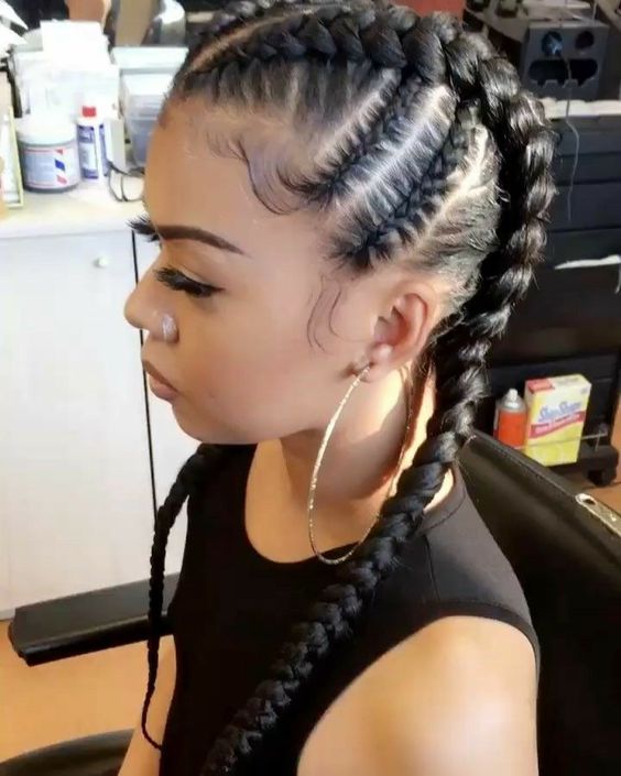 8 Big Corn Row Styles We Are Loving on Pinterest Gallery  Cornrows styles  Natural hair styles Hair beauty