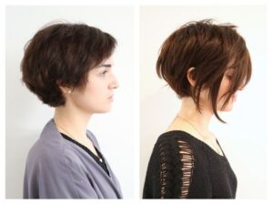 Short Hair Extensions Before and After