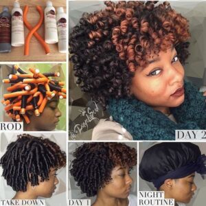 Flexi Rods on Natural B Hair