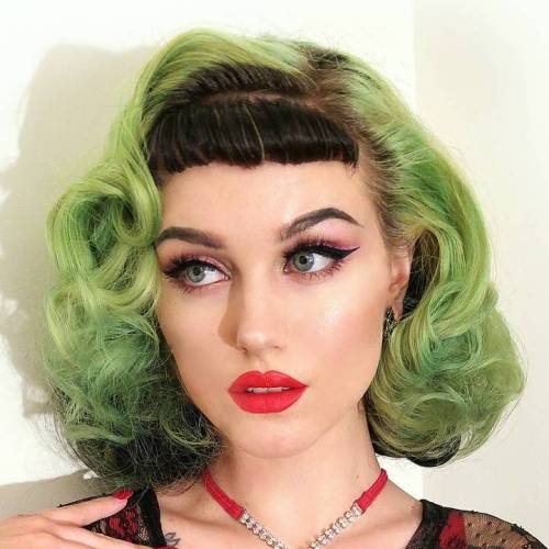 Pin Curls For Short Hair Modern Curls With Blunt Bangs