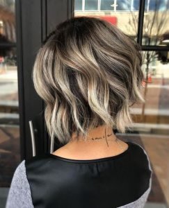 stacked asymmetrical balayage