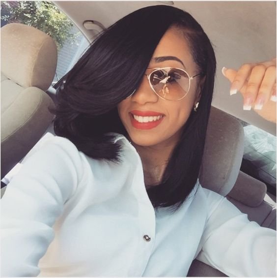 long bob hairstyles for black women with weave