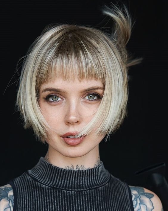 Straight Bob Hairstyles With Bangs