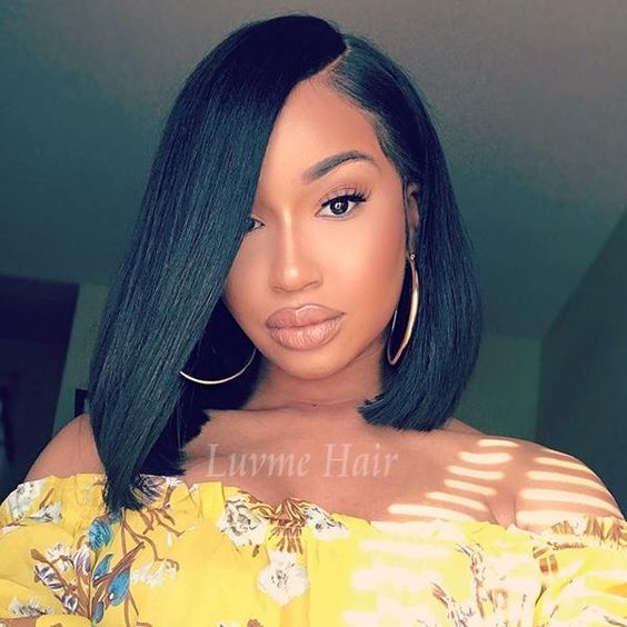 Side Part Sew in Long Hair 25 Stunning Bob Hairstyles For Black Women