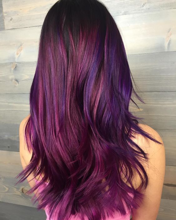 Beautiful Red Purple Hair |