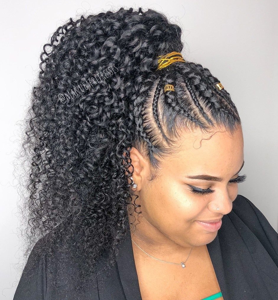 Braids And Curly Weave Hairstyles