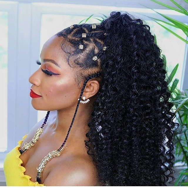 Braided Up Hairstyles With Weave