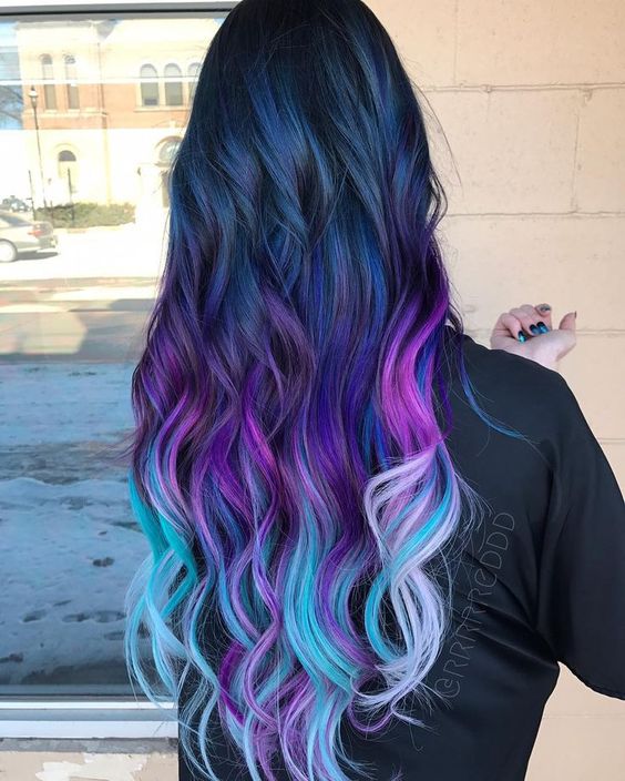 35 Blue And Purple Hair Color Ideas