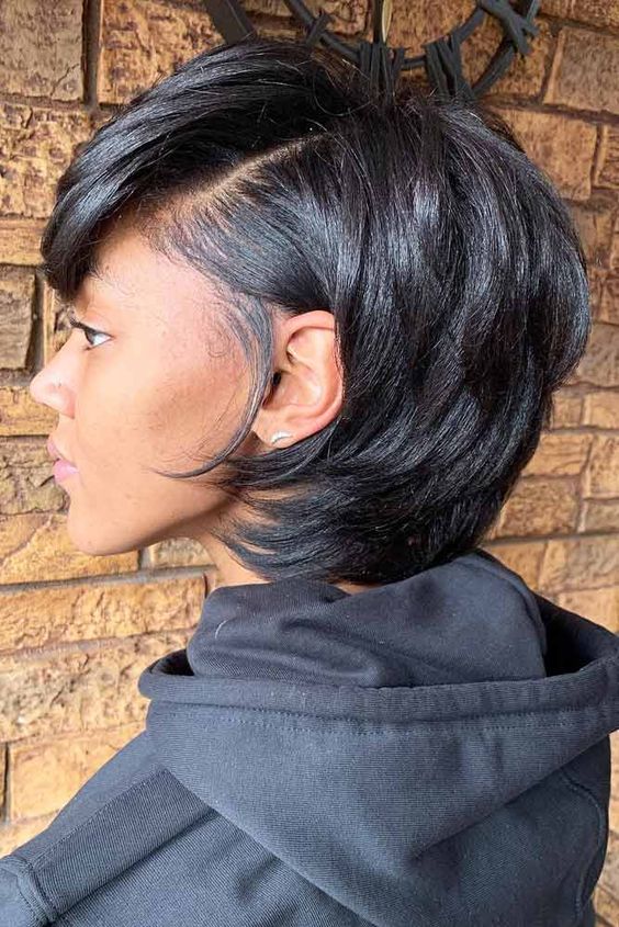 long layered bob hairstyles black women