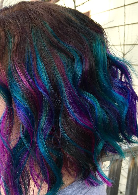 35 Blue and Purple Hair Color Ideas