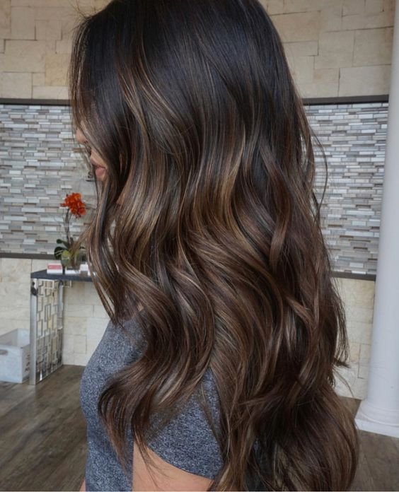 Dark Brown Balayage