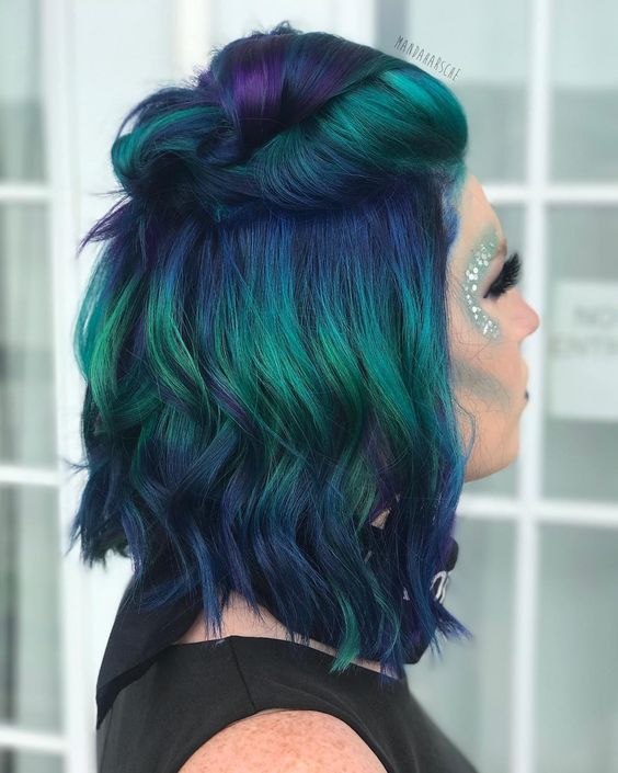 Light to Dark Green Hair Colors - 46 Ideas to See (Photos)