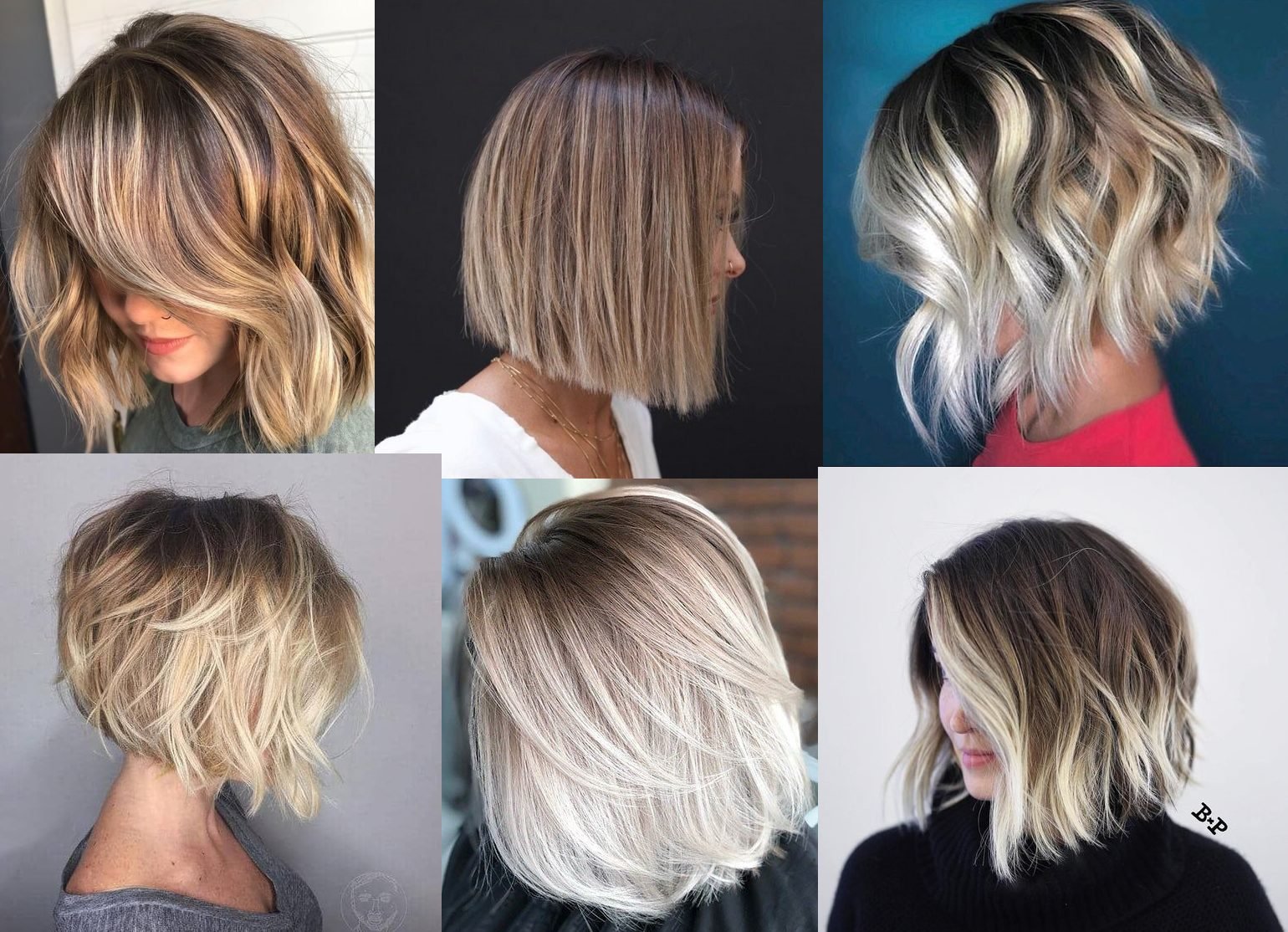 7. Balayage Blonde Lob Haircut - wide 4