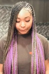 Blonde Purple Lemonade braids