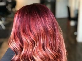 Red Hair with Blonde Highlights bold red with blonde lights