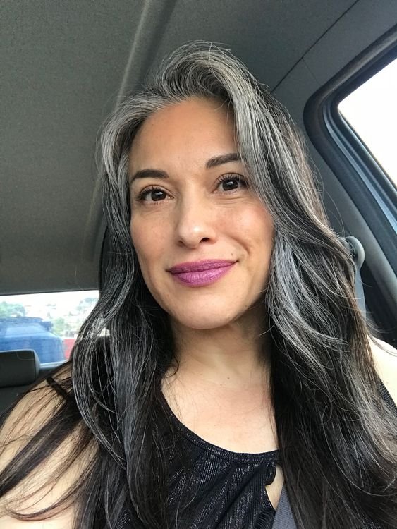 long grey hair