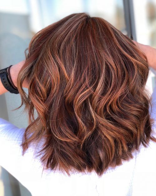 red and blonde highlights in black hair