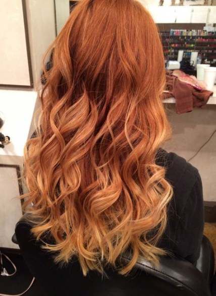 Red Hair with Blonde Highlights