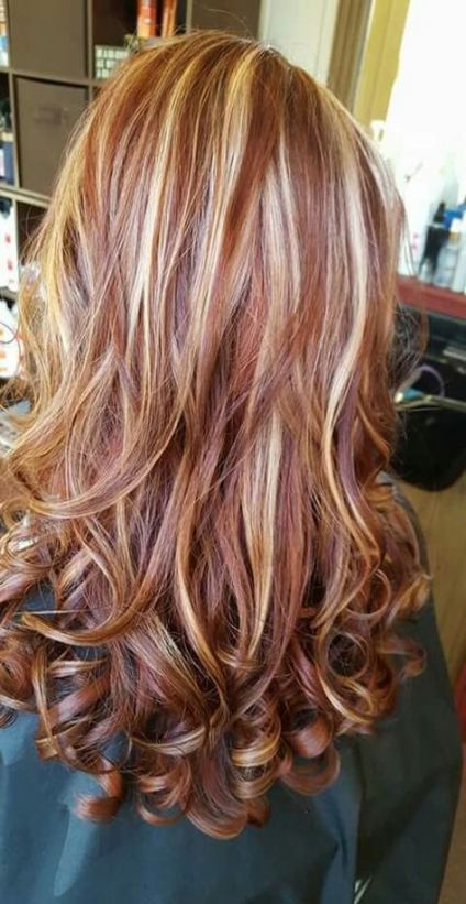 Red Hair with Blonde Highlights