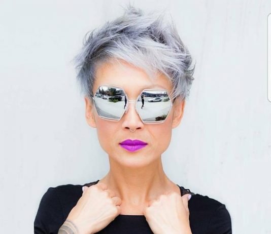Pixie Haircuts for Older Women edgy mature cut