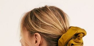 Simple Hairstyles for Long Hair long big scrunchie