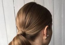 work wavy ponytail