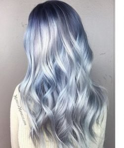 silver blue hair