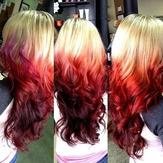 red ombre hair