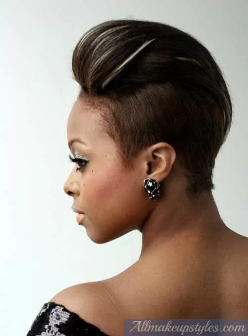 trendy black updo