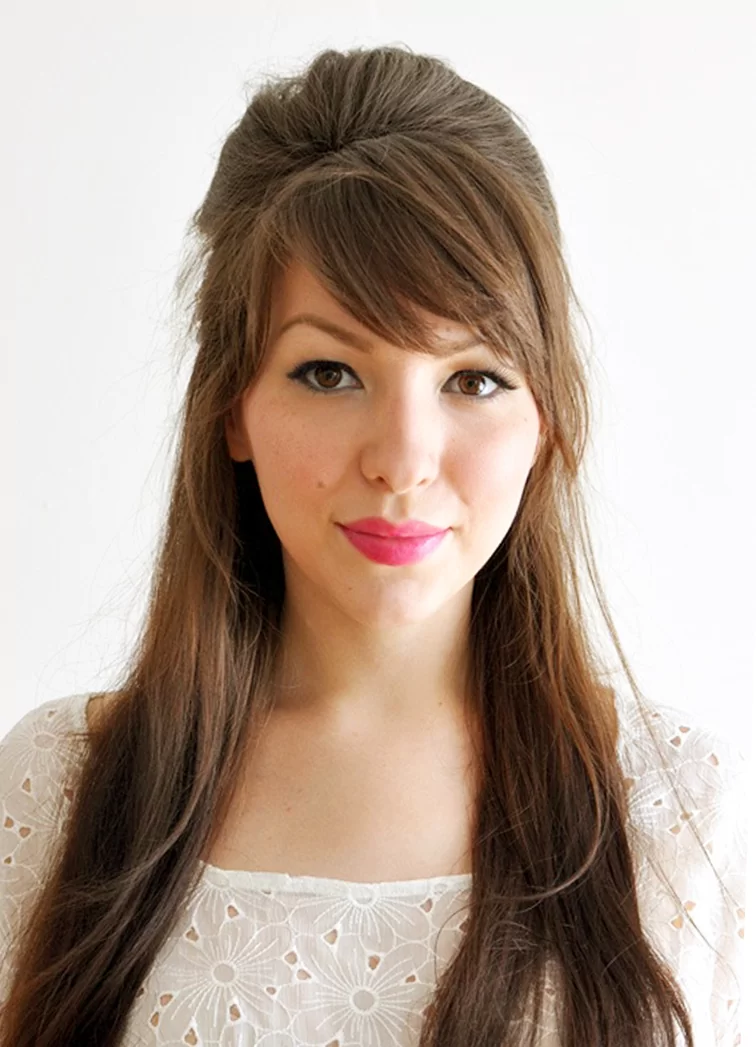 retro bump with bangs