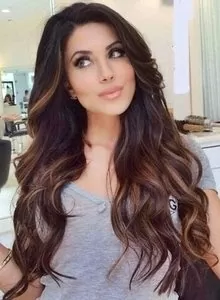 chocolate Brown Hair with Blonde Highlights