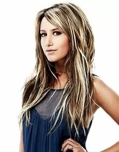 long Brown Hair with Blonde Highlights