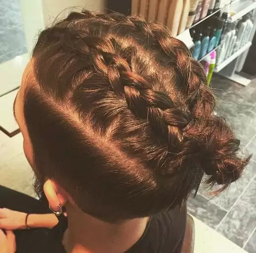 French Braided Man Bun