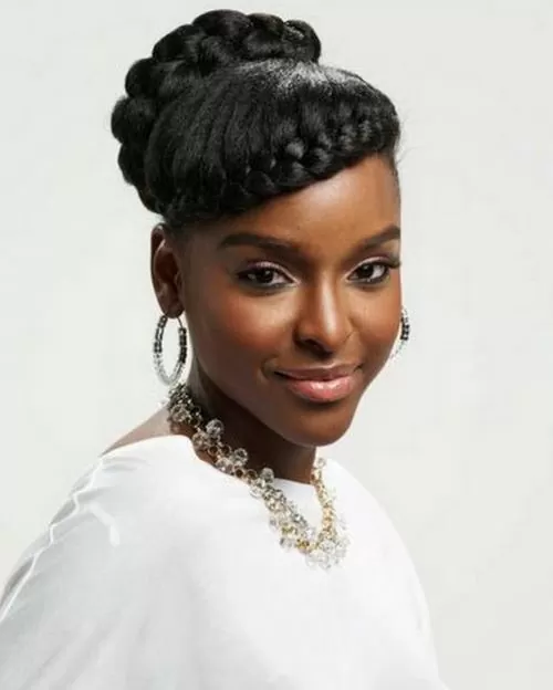 Goddess Braided Bangs and Bun