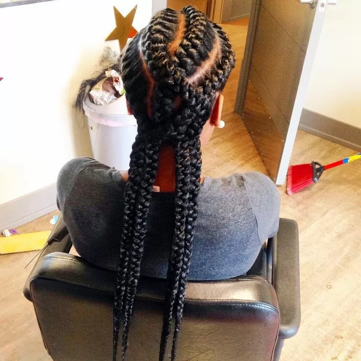 Overlapping 4 Goddess Braids