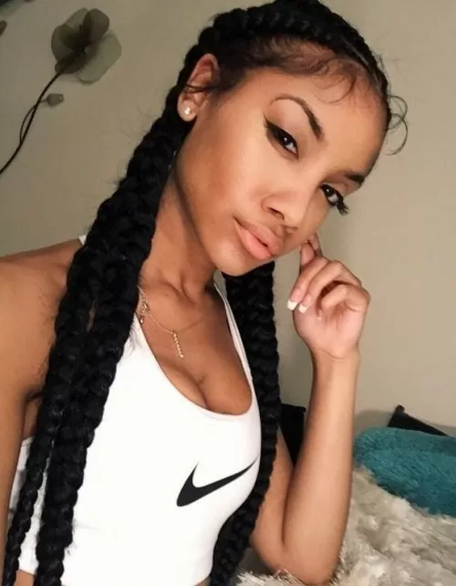 Quadruple Goddess Braids With Baby Hair