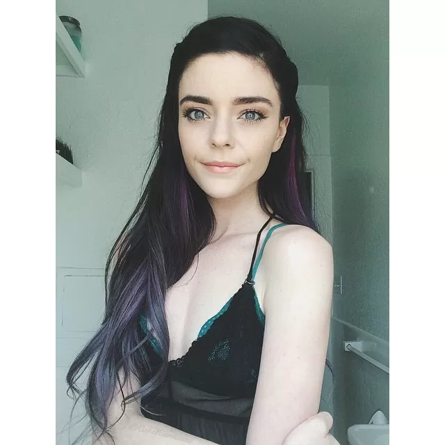 Black And Purple Balayage