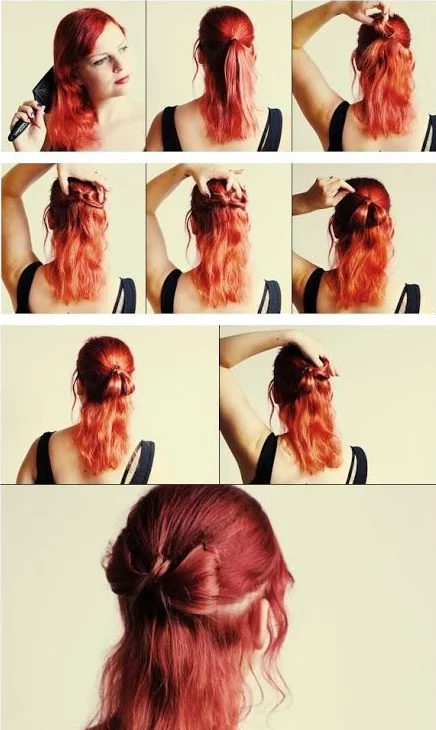 Half Up Bow Style