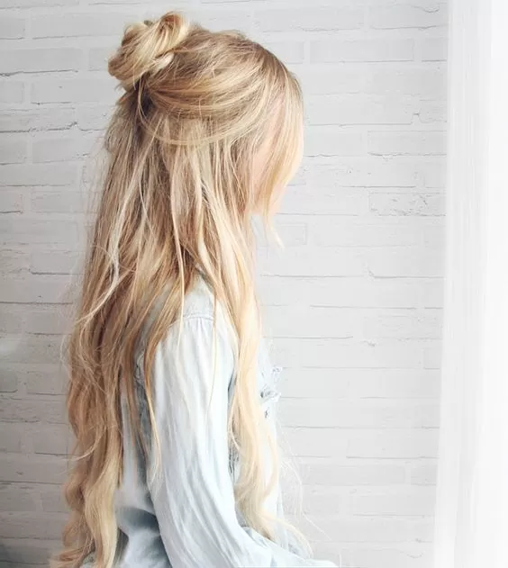 long blonde Top Knot