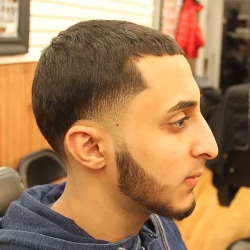 Classic Caesar With Temple Fade