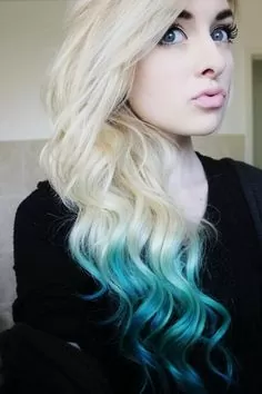 Platinum With Aqua Ombre