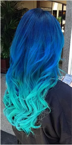 aqua ombre over royal blue