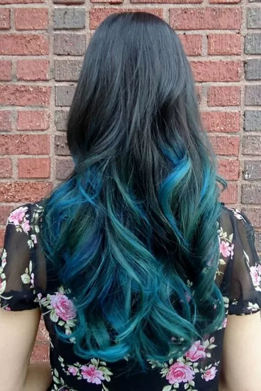 peacock shades ombre