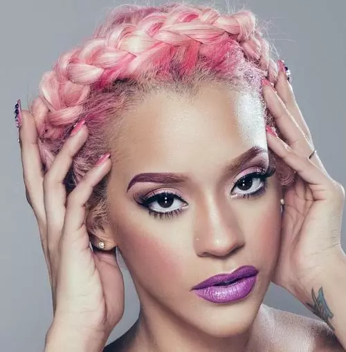 Pastel Pink Crown Braid